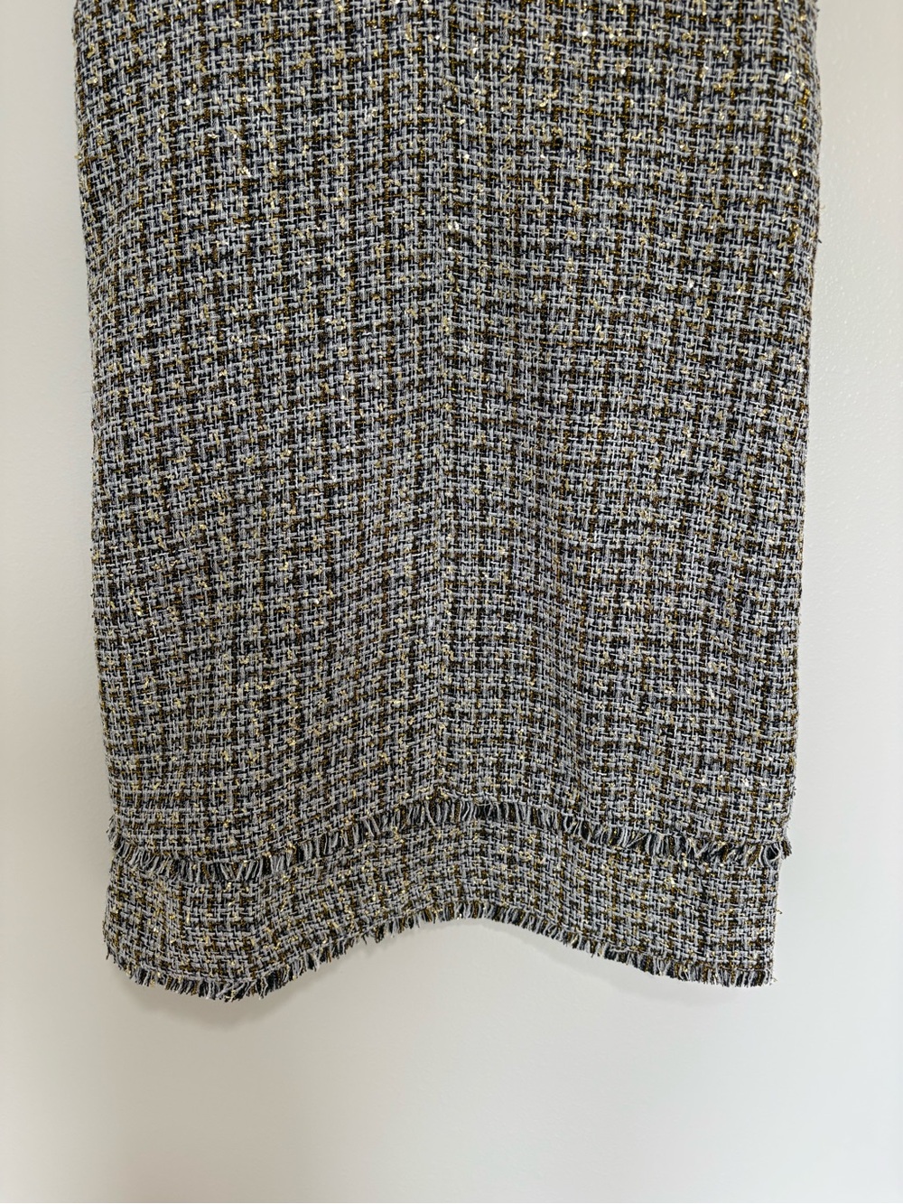 Ann Taylor LOFT Metallic Tweed Sleeveless V-Neck Shift Dress Preppy Navy 10 - Picture 5 of 10